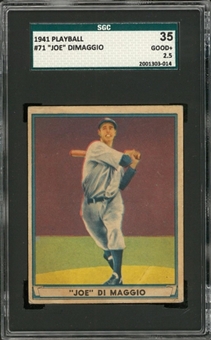 1941 Play Ball #71 Joe DiMaggio – SGC 35 GD+ 2.5